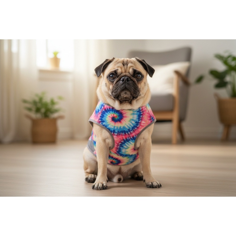 Dog Vest Canada Pooch Tie‎ Dye Dog Cooling Vest Pink Blue Yellow Mesh Size 14